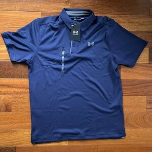 Under Armour men’s medium tech polo blue NWT